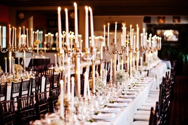 reception table candlelight