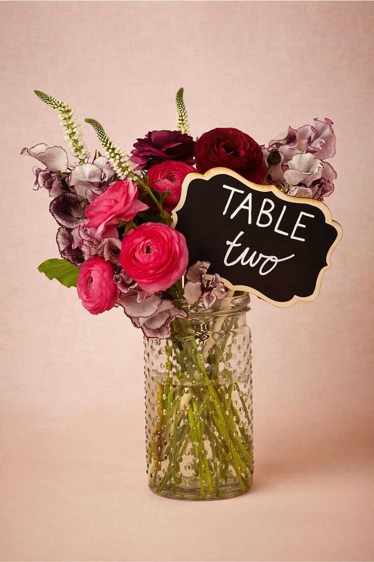 Blank Chalkboard Stake from BHLDN. Use in your wedding centerpieces as table num...