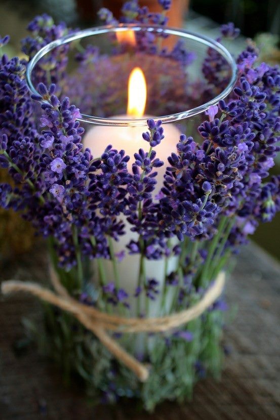 Destination Weddings ♥ Lavender Candle arrangement idea ♥ 855.680.LO...