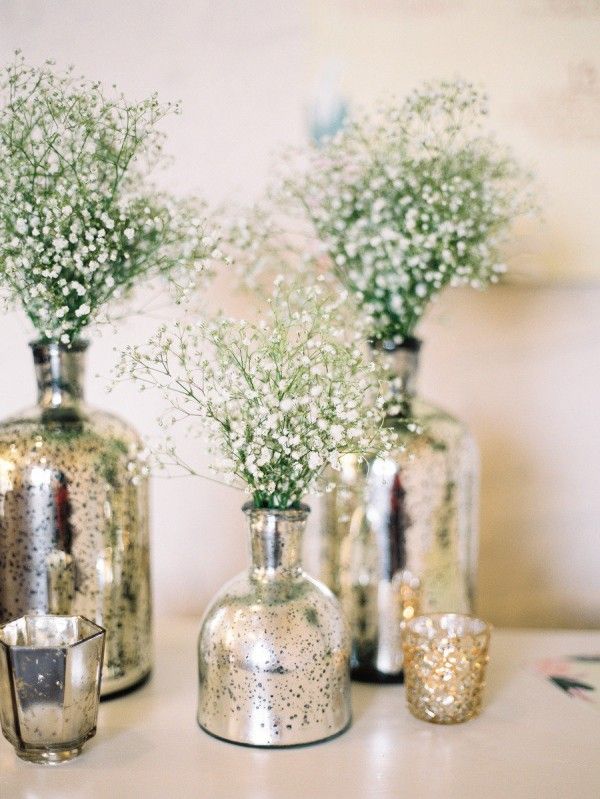 DIY Mercury Glass Centerpiece Vases for your Rustic Chic Wedding - Wedding Party...