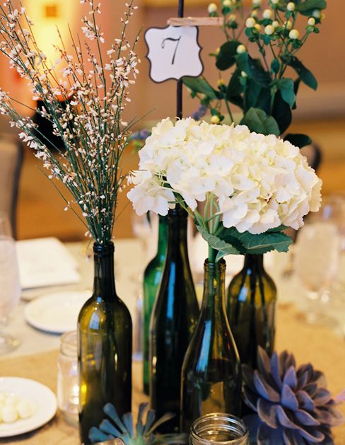 Partial centerpiece idea... Thinking I want to add hydrangeas and peonies.  Tota...