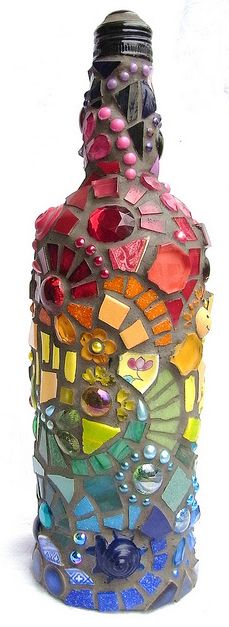 mosaic wine bottle