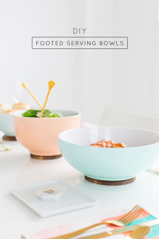 DIY Footed Serving Bowls