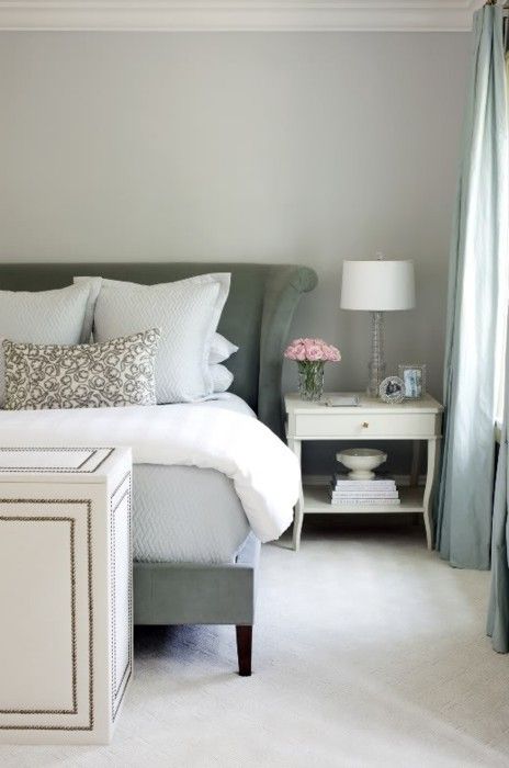 #bedroom #gray #white