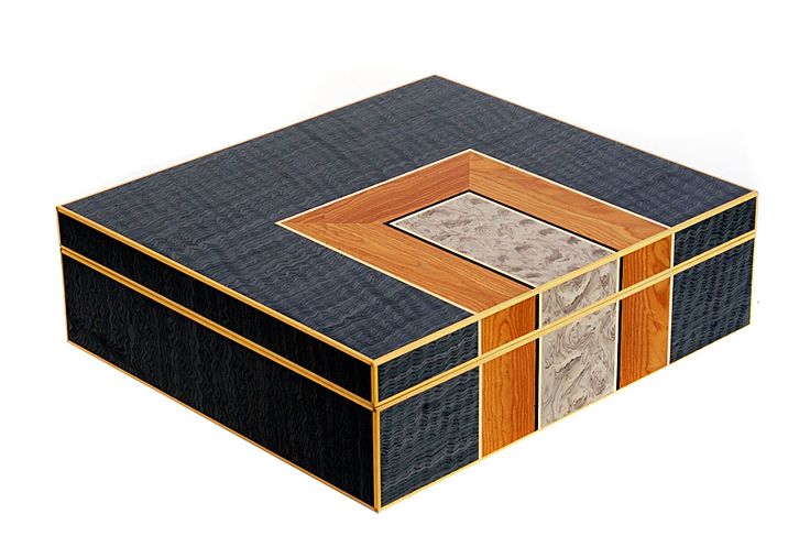 Decorative Boxes: Marquetry Box - 370mm x 330mm x 110mm - Decor Object ...