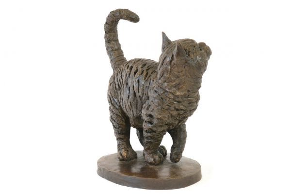 Cold Cast Bronze Cats #sculpture by #sculptor Tanya Russell titled: 'Cat (Small ...