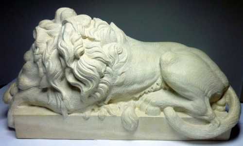 French limestone Cats Wild and Big Cats sculpture by artist Thomas Brown titled:...