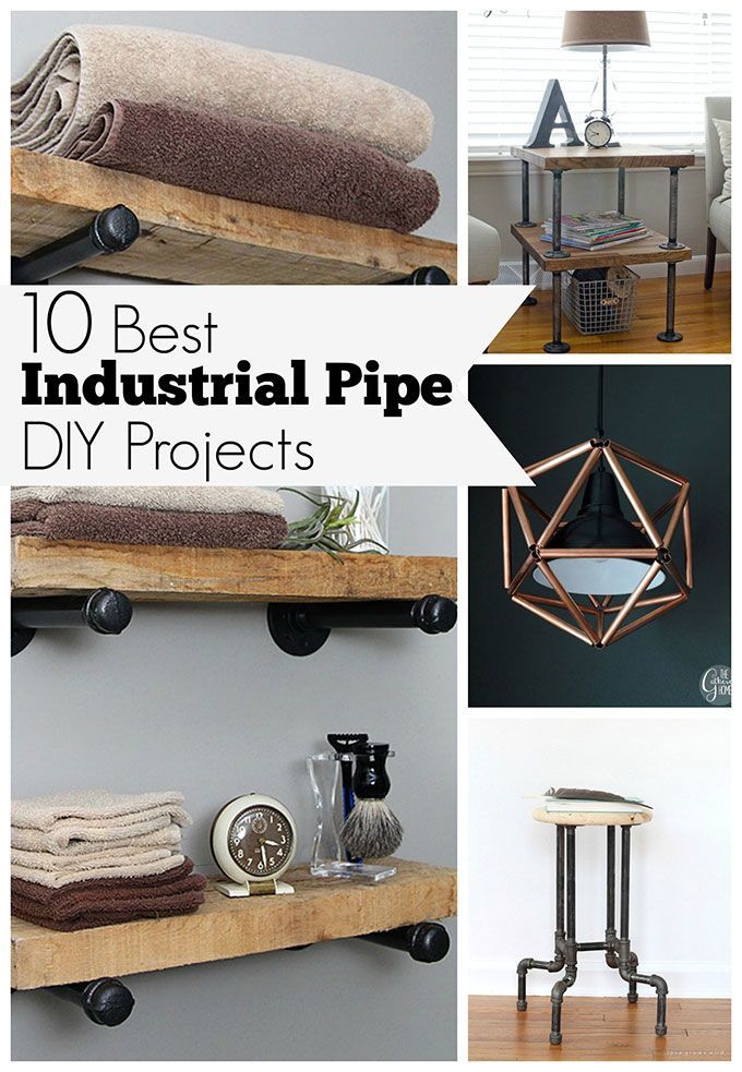 DIY Industrial Pipe Projects are an easy way to add a touch of industrial decor ...
