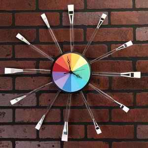 DIY Artsy Rainbow Clock