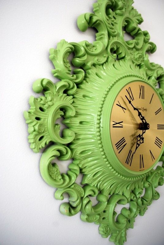 funky upcycled clock