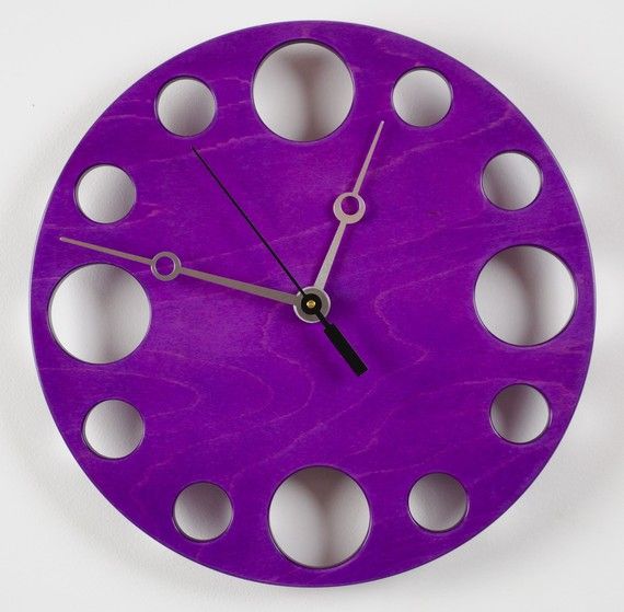 POP Clock Purple Wall Clock on Etsy.