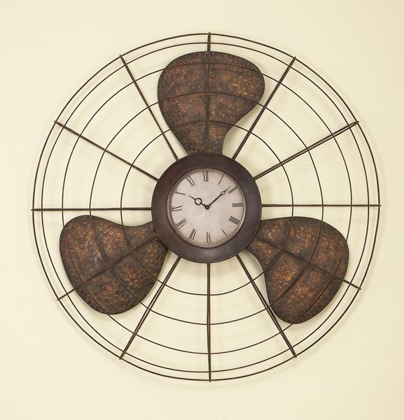 vintage fan turned clock...