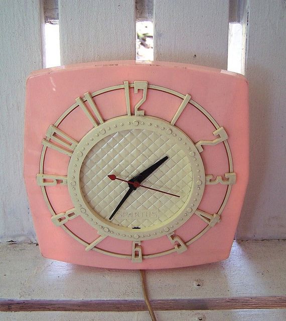 Vintage Pink Clock by MissConduct*, via Flickr