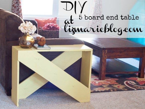 DIY 5 board end table