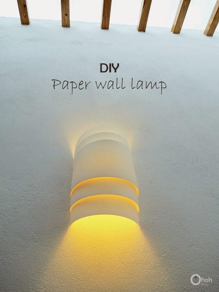 Diy and crafts: DIY Paper wall lamp