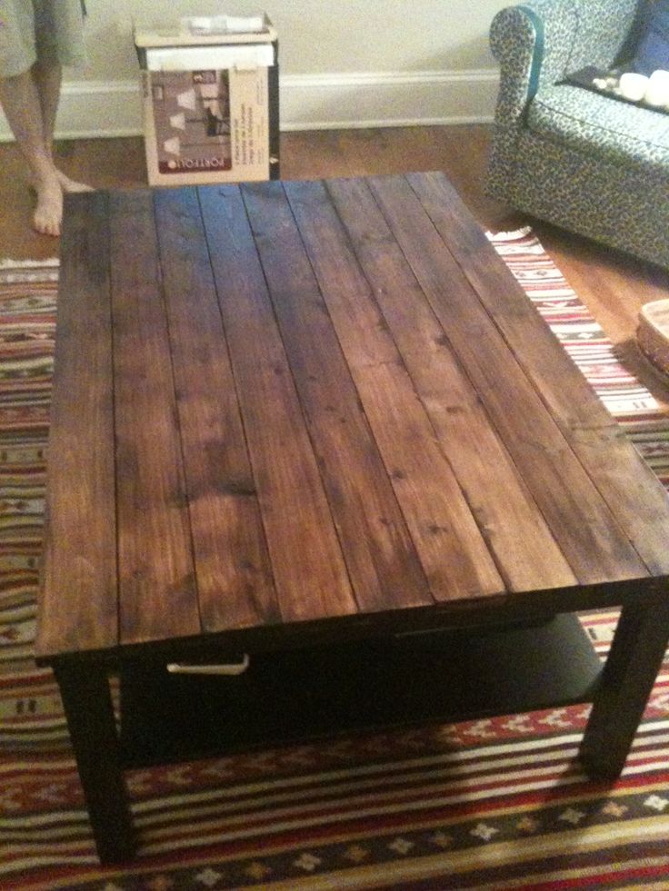DIY Rustic Wood Coffee Table/Farm Table