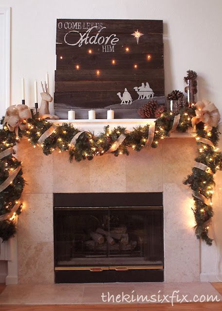 Lighted Reclaimed Lumber Christmas Sign (Tutorial) | The Kim Six Fix
