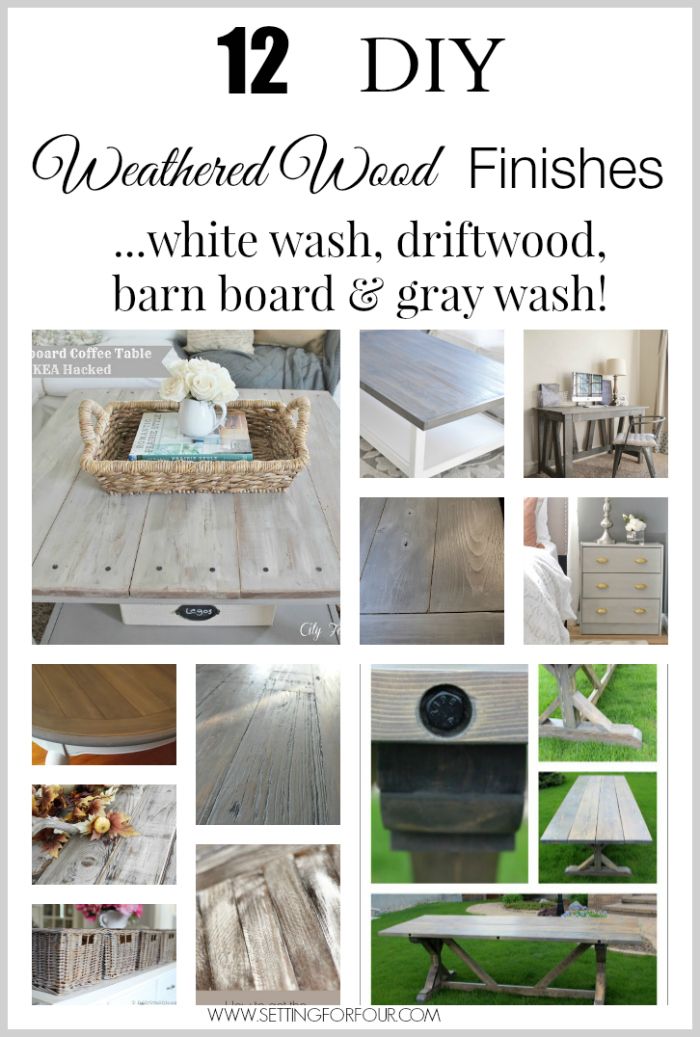 DIY Weathered Wood Stain Finishes