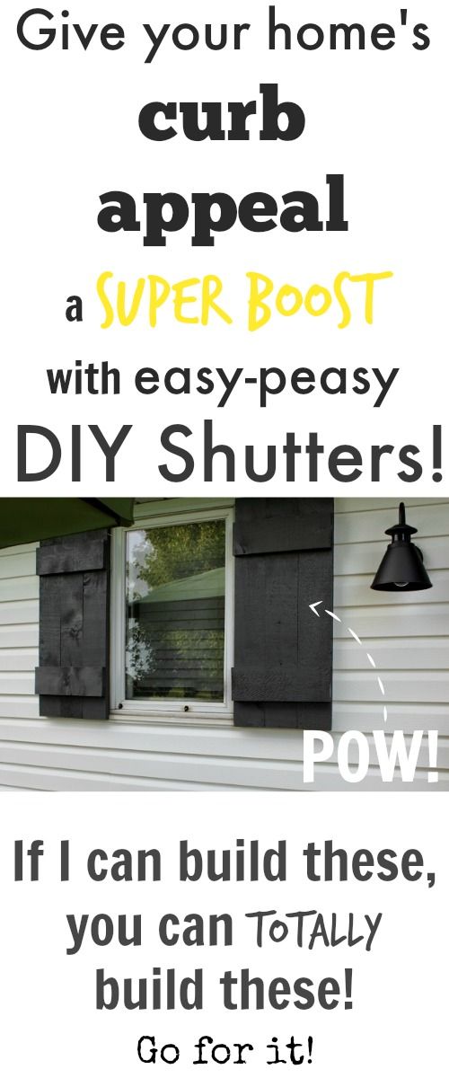 Add instant curb appeal with easy homemade shutters!