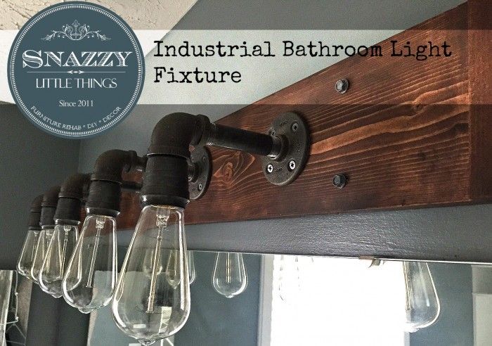 Bathroom Lighting: DIY Industrial Bathroom Light Fixture {and other 