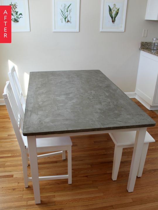 Before & After: Mismatched IKEA Table Gets a Concrete Makeover | Apartment Thera...