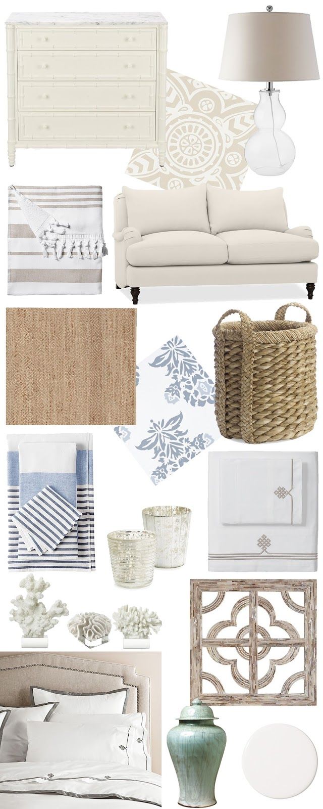 Coastal Decor, white, wicker, simplistic, furniture, home decor