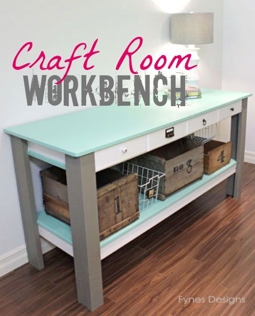 Craft room workbench that is tough, sturdy and can be built in a day on a small ...