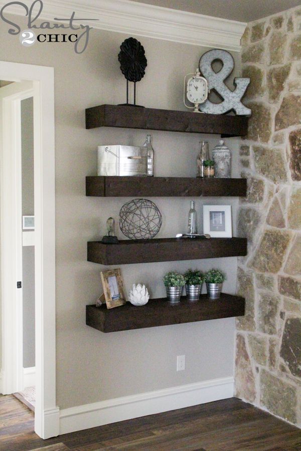 Cute ideas for items to include in a ledge gallery wall.