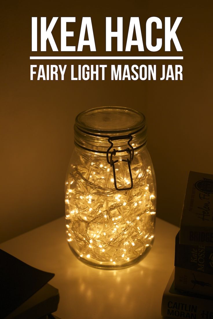 Daydream in Blue | UK Lifestyle Blog: IKEA Hack | Fairy Light Mason Jar