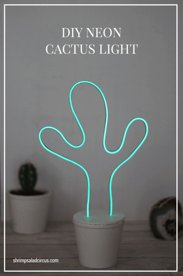 DIY Blinking Neon Cactus Light Tutorial