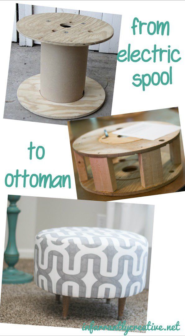 DIY Home Decor | DIY Furniture | How to make an ottoman from an electrical spool