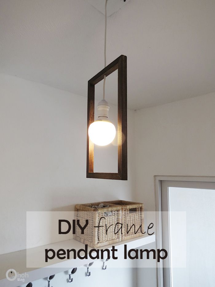 DIY minimal frame pendant lamp