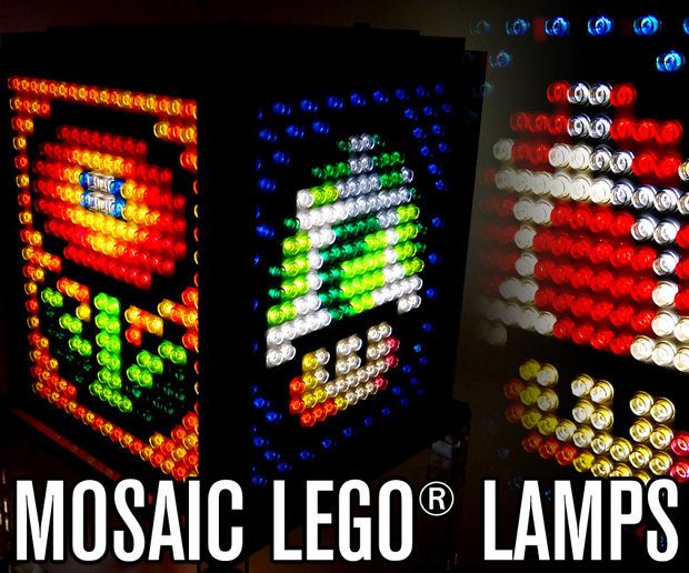 DIY Mosaic LEGO Lamps