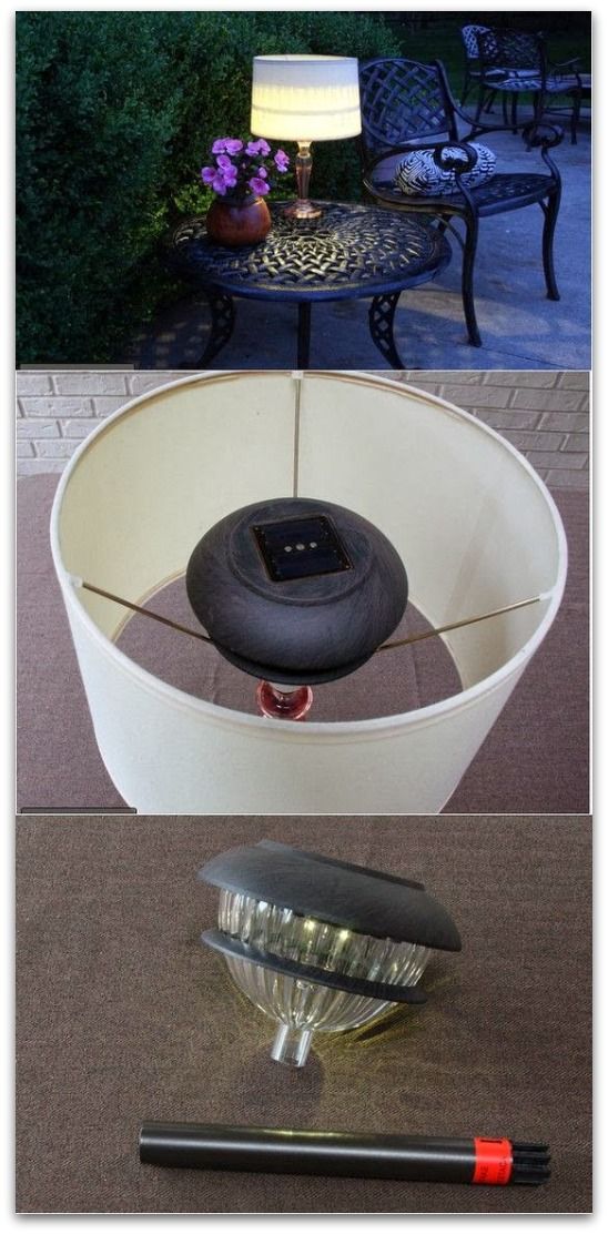 DIY Outdoor Lamp - this would be SO cool and looks easy to do!