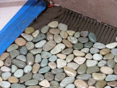 How to Lay a Pebble-Tile Floor