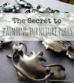 DIY: The Secret To Painting Furniture Pulls - clever & easy way to get a smooth ...