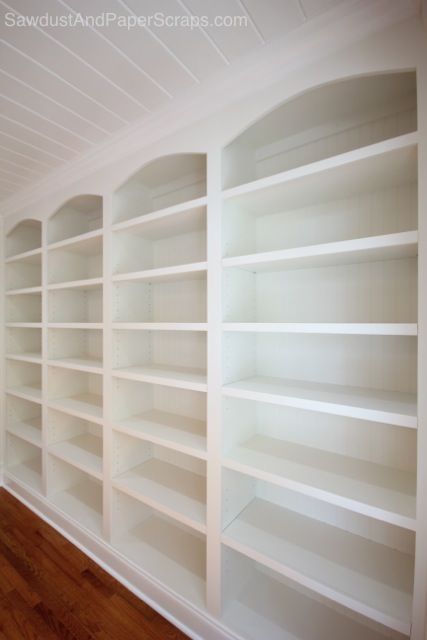Library: Built-Ins and Wainscoting - Sawdust & Paper Scraps