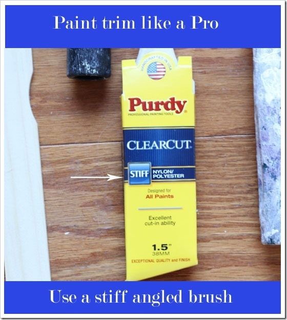 For painting trim, use a stiff angled brush instead of bothering with painter’...