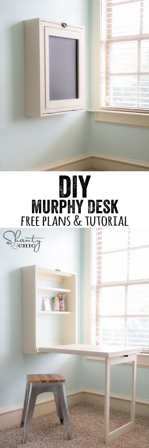 Free DIY Furniture Project Plan from Shanty2Chic: Learn How to Build a Murphy De...