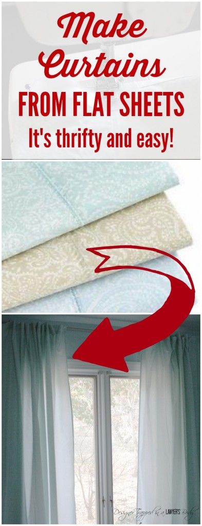 GENIUS! Learn how to make curtains out of sheets! Full tutorial by Designer Trap...