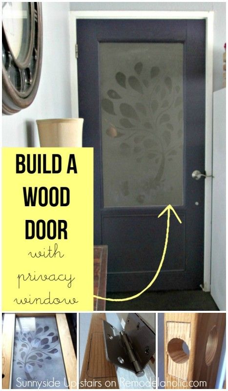 How to build a wood door from scratch, with a frosted plexiglass window - includ...