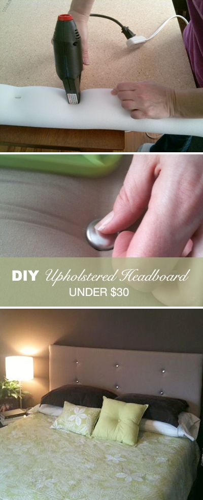 How to Make a Contemporary Upholstered Headboard for Under $30- greAt idea to do...