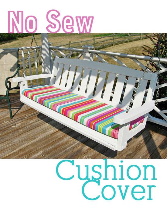 How-to Make a No-Sew Cushion Cover.....LOVE!!! This idea...will be perfect for t...