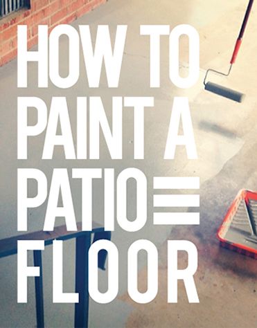 How to Paint a Concrete Patio Floor / 7thhouseontheleft...