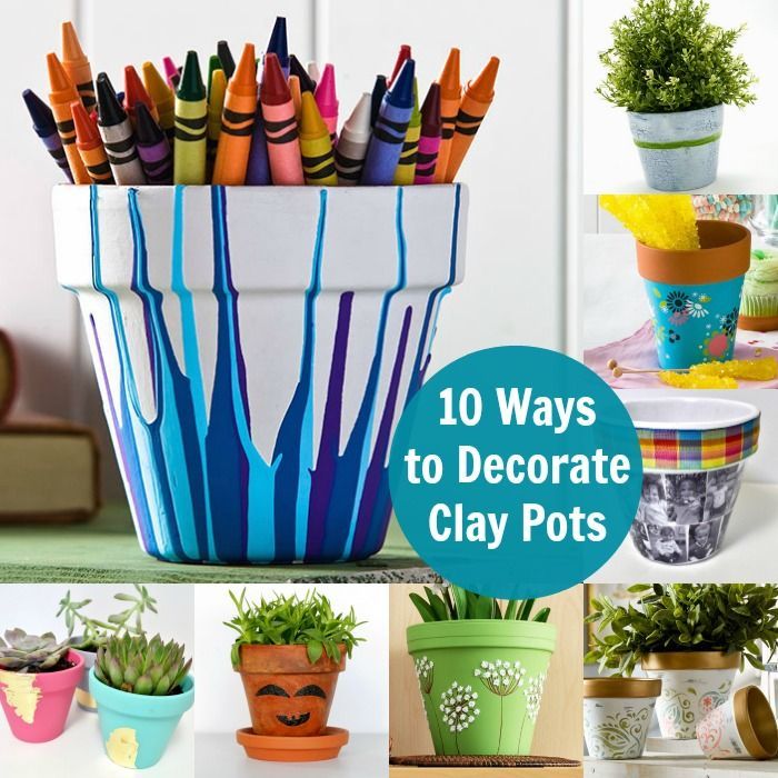 It's so fun to decorate clay pots! Here are 10 ideas - have you tried any of...
