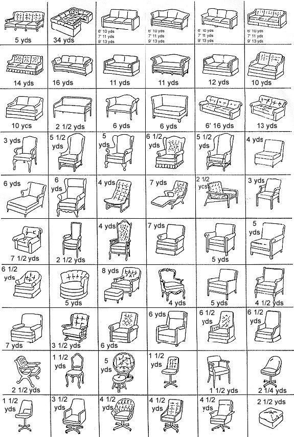 Little Green Notebook: Upholstery Charts
