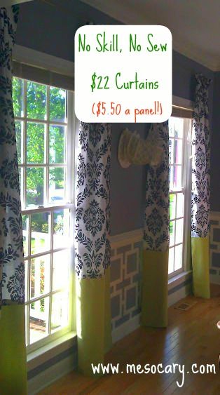 No-sew curtains