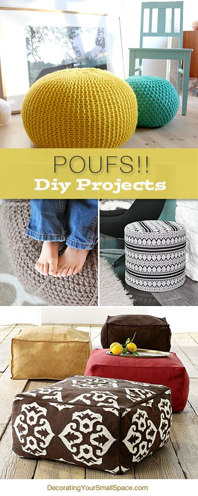 Poufs!! DIY Projects • Learn how to make Poufs! • Ideas and Tutorials!
