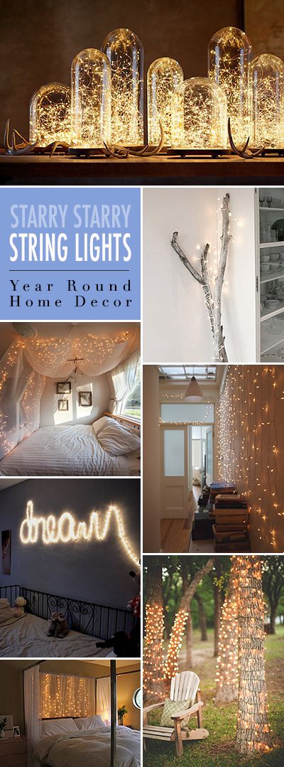 Starry Starry String Lights! • Year Round Home Decor using Christmas lights or...