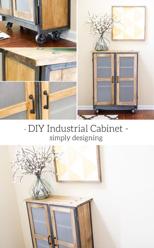 This DIY Industrial Cabinet is such a fun and stunning IKEA Hack! You won't ...